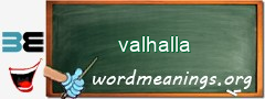 WordMeaning blackboard for valhalla